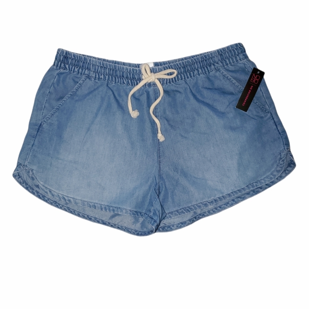 No Boundaries NWT Pull On Drawstring Light Weight Shorts Blue 614